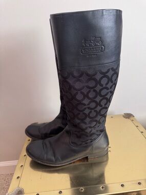 COACH Chrissy Opt C Leather Boot - 8.5